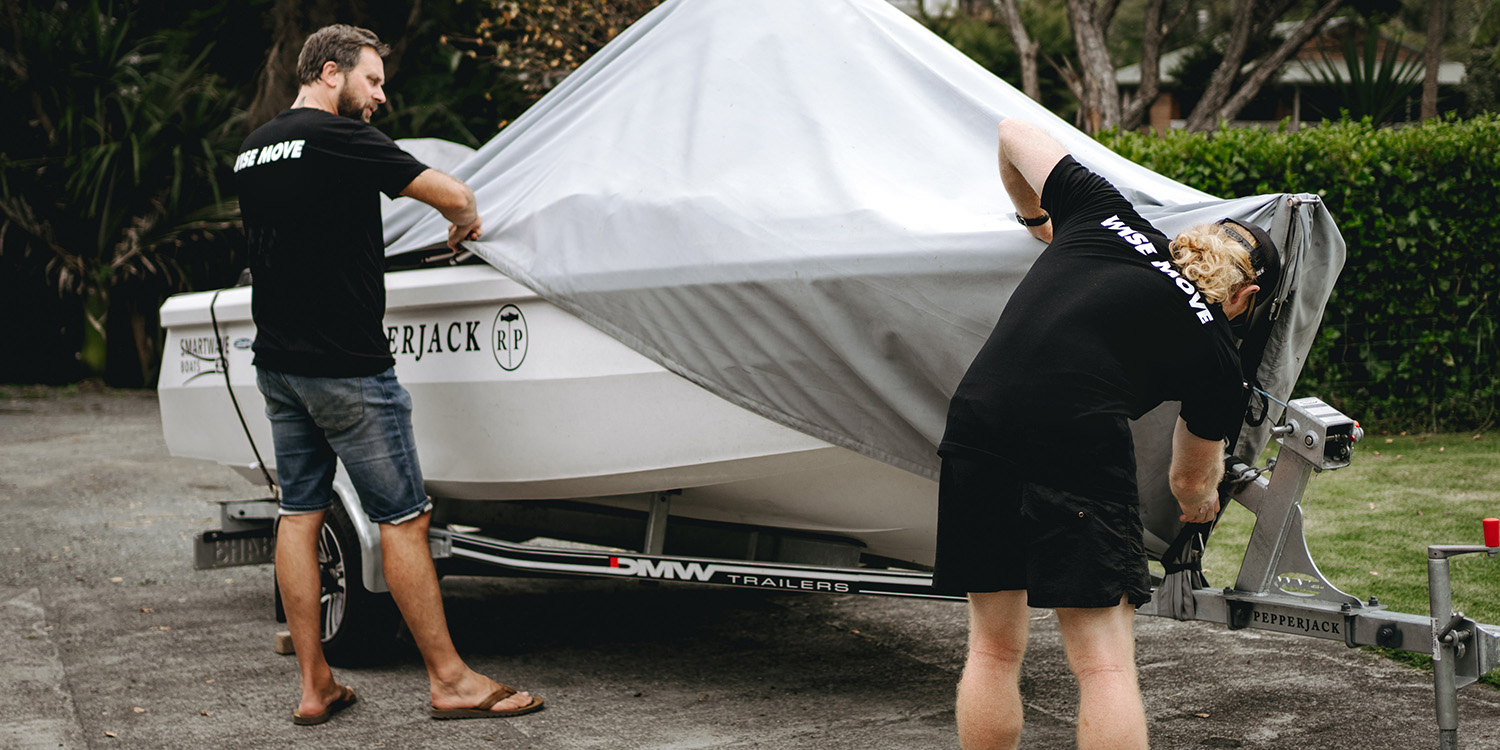 Boat transport Boat on the trailer