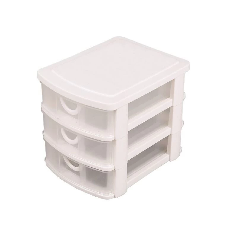 a 3 tier mini drawers use for storage of small items