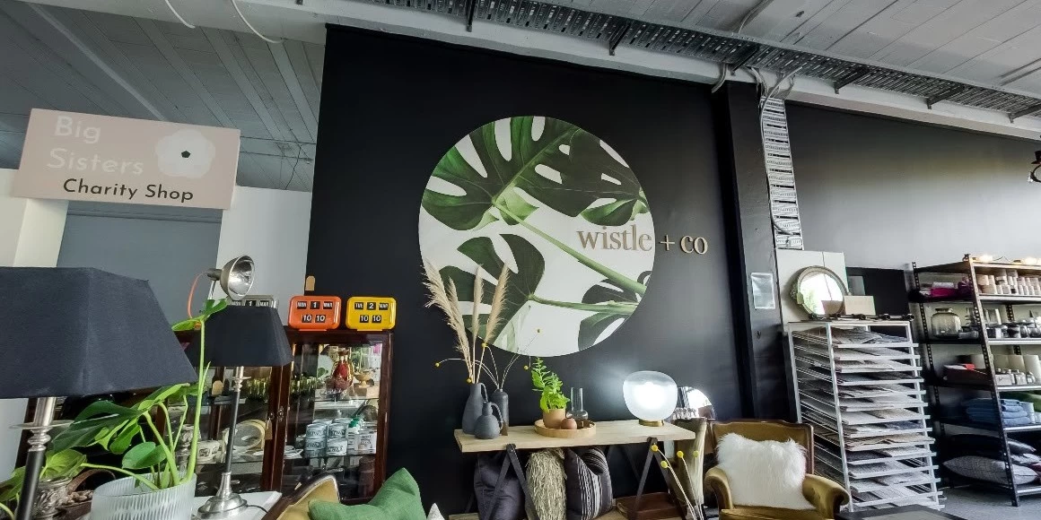 A line of second-hand furniture being sold at Wistle + Co, located at Kingsland, Auckland