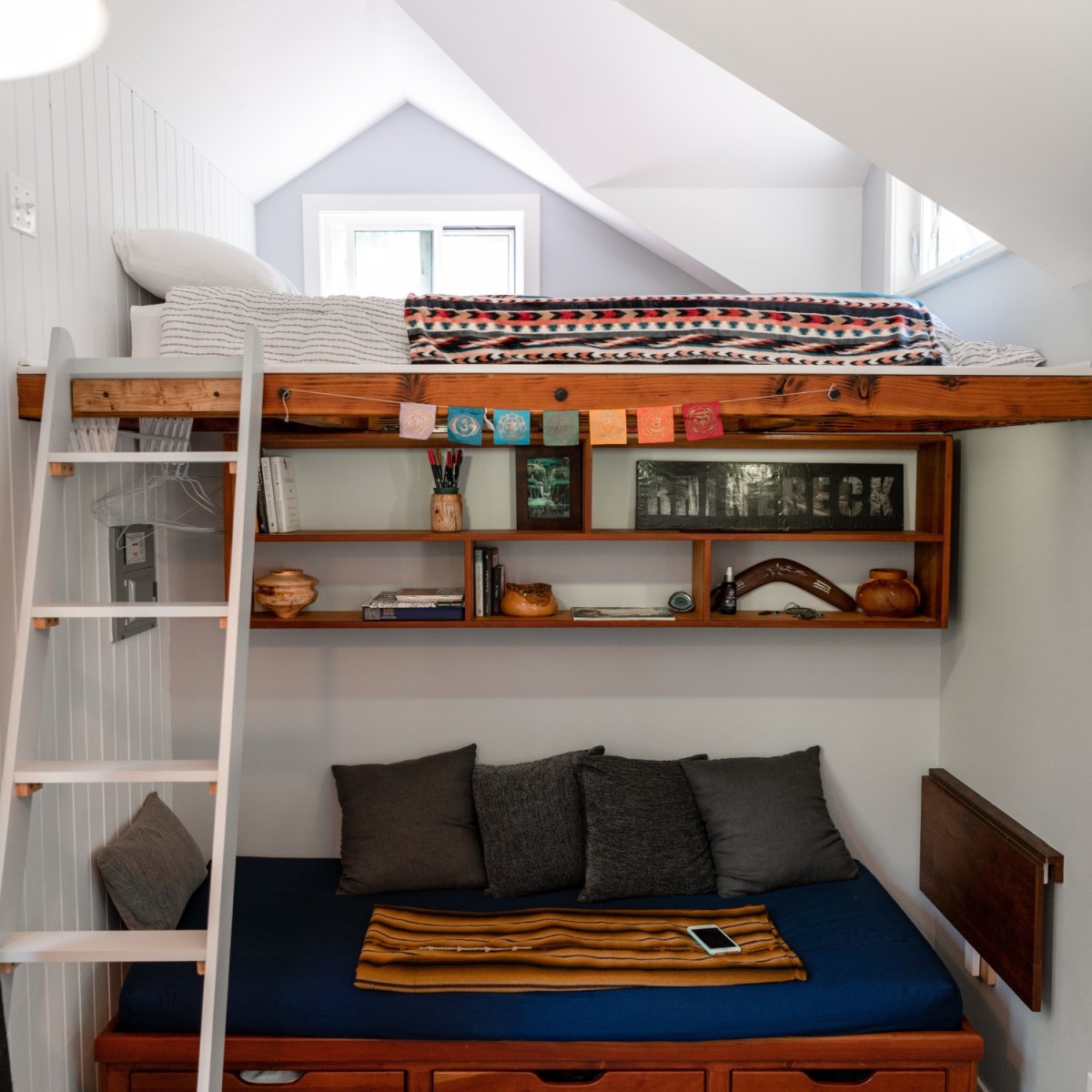 A nunk bed is an excellent option for saving space in your home.