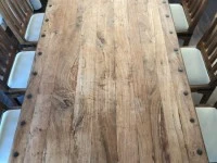Rustic dining table and 8 chairs