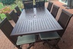 Outdoor table, Outdoor table chairs x 8 size is per chair, Outdoor ben...