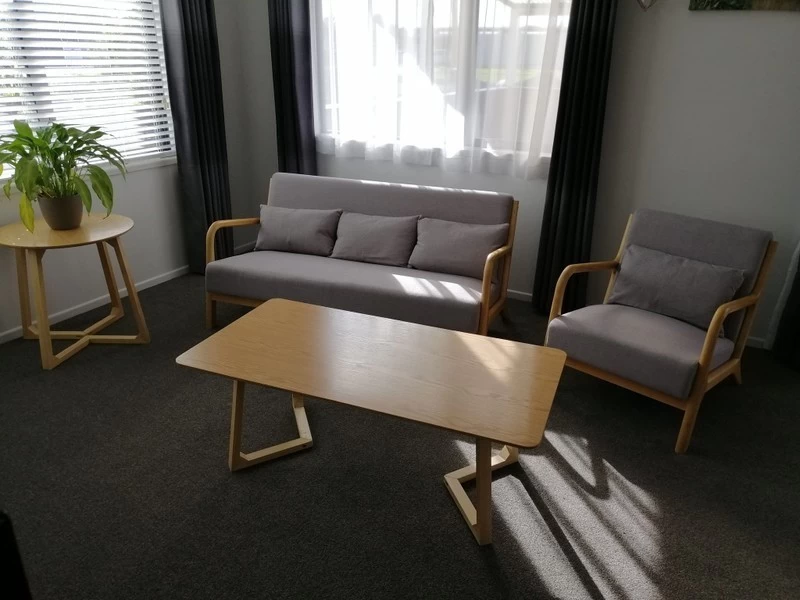 3-seater sofa, Single seat, Long coffee table, Circular coffee table