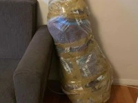 Rolled up carpet