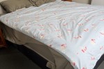 Queen bed, Small bedside table, Total Gym fitness machine, Box of book...