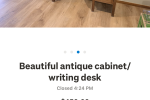 Writing Desk with attached shelves