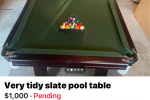 Pool table 7ft