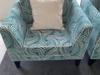 Turquoise 4 peice Danske Mobler Lounge Suite 2 x 3 seater and 2 x 1 se...