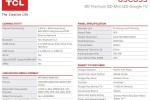 85" TCL TV C8K Premium QD-Mini LED