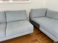 Nick Scali Sofa 2.5 seater & chaise - Arctic Blue