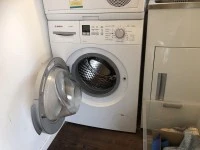 Bosch Avantixx washing machine and dryer with stacking kit with tray