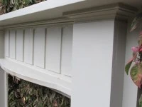 Late 19C wooden fireplace surround