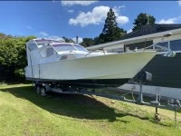 Motor boat Pelin topaz 8.5m on a launching trailer