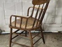 APRIL SALE >> Antique Spindle Back Arm Chair: Oak, or Elm and Ash