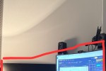 Two 32 inchs monitors, Desktop Table, 26kg bag full of wears clothes a...