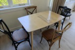 Dining table and 4 chairs circa 1.5 long