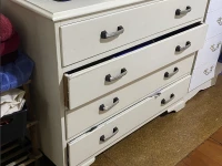 Desk, dressor, IMAC computer in a box, small box