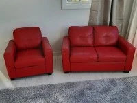 Children's miniature Sized Red 2seater Couch, Children's miniature Siz...