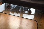 +Stunning curved glass coffee table+