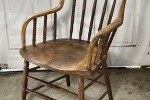 APRIL SALE >> Antique Spindle Back Arm Chair: Oak, or Elm and Ash