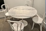 Dining table, 4 dining chairs