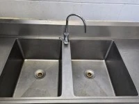 Commercial Double Sink Bench Stainless Steel