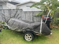 Inflatable Boat and Trailer
