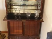 Table, cabinet and stool, Small tsble, Stool