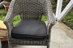 Wooden bench with back and arm rests, 6 stackable outdoor rattan chair...