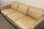 Tan leather classic sofa