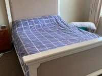 Queen size bed and mattress