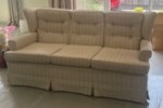 3 seater sofa , 2 armchairs, 2 generic dining chairs