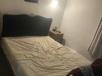 King Bed Frame French-Style + Mattress, Washing Machine, TV Stand