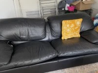 Queen Bed, Drawers, sofa, medium fridge