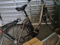 Electric bike, Piano stool, Chair, in pieces, Small Box with e bike ba...