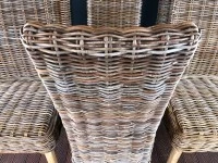 Natural Wicker Rattan Dining Room Chairs.