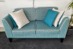 Turquoise 4 peice Danske Mobler Lounge Suite 2 x 3 seater and 2 x 1 se...