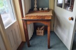 A table with extension and six chairs