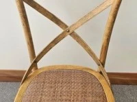 Oak Crossback Dining Chairs x4