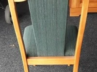 Magnificent solid rimu extending table and 8 chairs