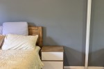 Queen sized bed, A Desk, two drawers