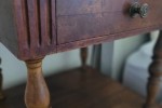 Antique French Walnut Bedside Cabinets with Marble Top (2)