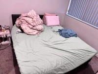 Super king Bed set frame + mattress + memory foam, dinning table, TV, ...