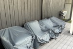 4x Outdoor Seats, 1x indoor seat, Concrete Outdoor Coffee Table
