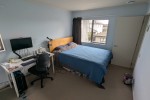 Queen bed, Flatpack desk, Office chair