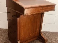 Antique Davenport Writing Desk, Beautifully Crafted, Inlaid>>>
