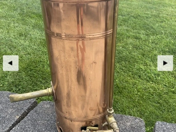 Antique copper boiler