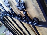 Black Wrought Iron Path or Entrance Gate Wow! Wide 880mm, High 1820/16...