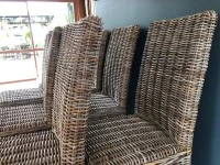 Natural Wicker Rattan Dining Room Chairs.