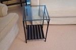 Kitchen stool (3), Glass table top, Fridge, Coffee table. Glass top, A...